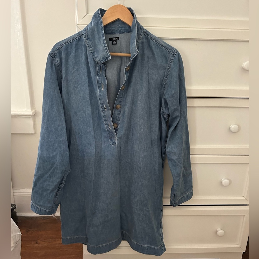 J.crew Popover dress in chambray - Picture 5 of 8